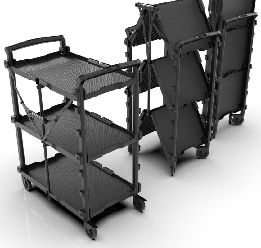 Hyper Tough Hyper Stack New Foldable Collapsible Utility Cart, Black - Image 3