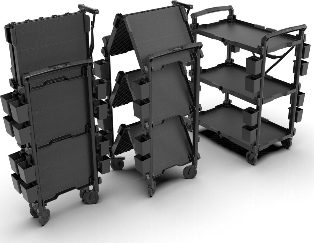 Hyper Tough Hyper Stack New Foldable Collapsible Utility Cart, Black - Image 2