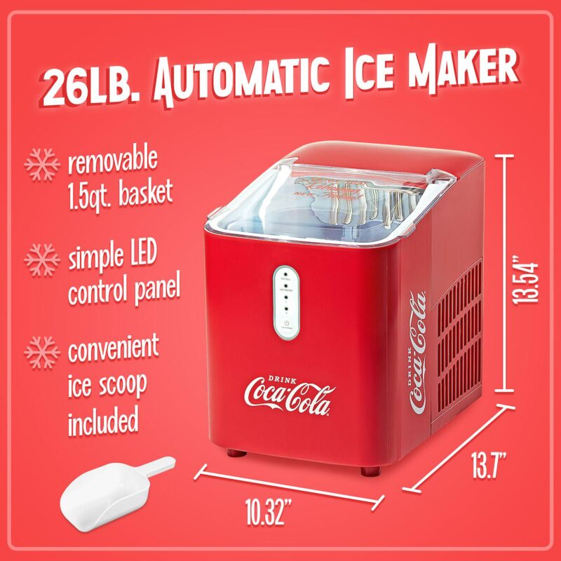 Igloo Coca-Cola Self-Cleaning 26-LB. Automatic Ice Maker - Image 4