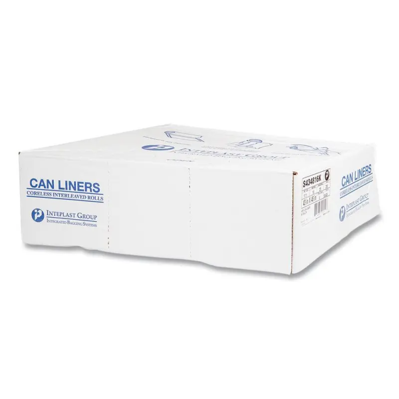 Inteplast Group High-Density Can Liner 43 x 48 60gal 16mic Black 25/Roll 8 Rolls/Carton S434816K - Image 5