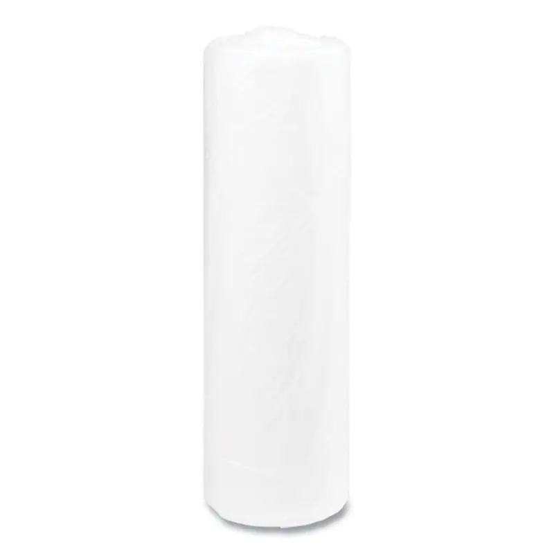 Inteplast Group S404814N 45 gal. 14 microns 40 in. x 48 in. High-Density Interleaved Commercial Can Liners - Clear (25 Bags/Roll, 10 Rolls/Carton) - Image 3