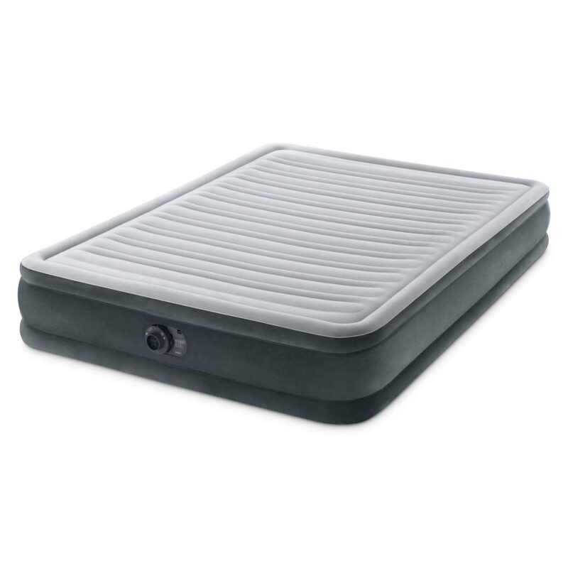Intex Comfort Deluxe Dura-Beam Plush Air Mattress Bed with Built-In Pump, Queen - Image 2