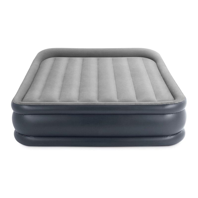 Intex Dura Beam Deluxe Pillow Raised Air Mattress Bed With Built In Pump, Queen - Image 2