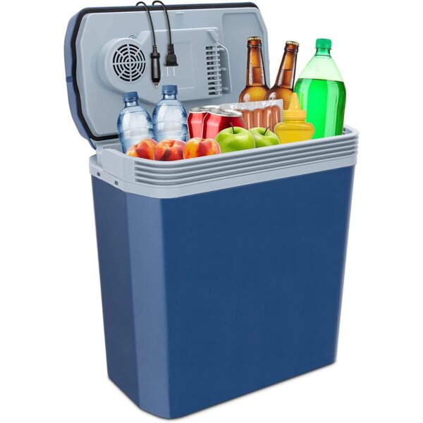 Ivation 24 L Electric Cooler and Warmer Portable Car Fridge with Handle for Camping and Travel