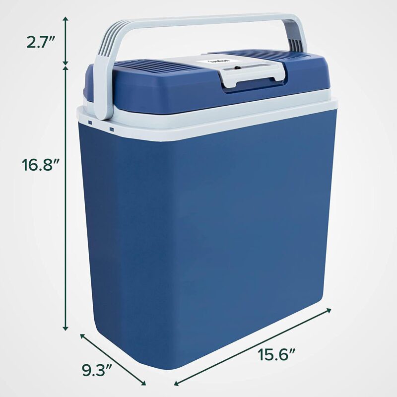 Ivation 24 L Electric Cooler and Warmer Portable Car Fridge with Handle for Camping and Travel - Image 5
