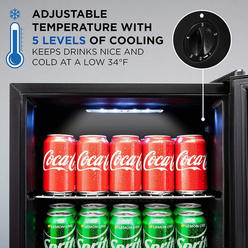 Ivation Beverage Refrigerator Ultra Cool Mini Drink Fridge Beer, Juice Cooler for Home and Office - Image 2