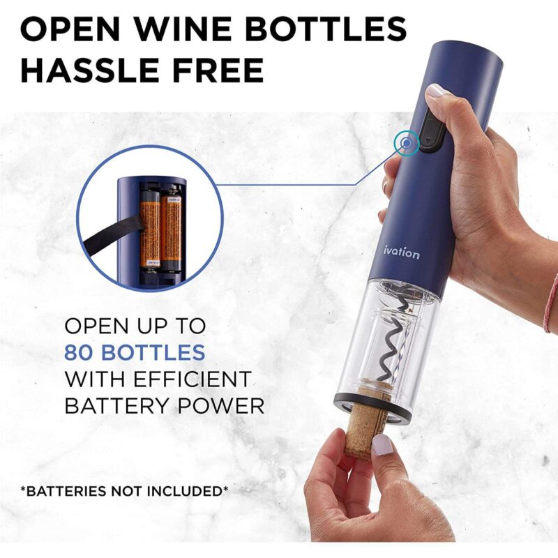 Ivation Electric Wine Opener, 7-Piece Wine Gift Set, Electric Bottle Opener, Wine Aerator Pourer - Image 2