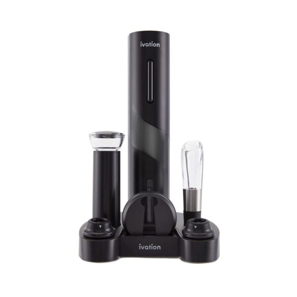 Ivation Electric Wine Opener,7-Piece Wine Gift Set, Electric Bottle Opener, Wine Aerator Pourer