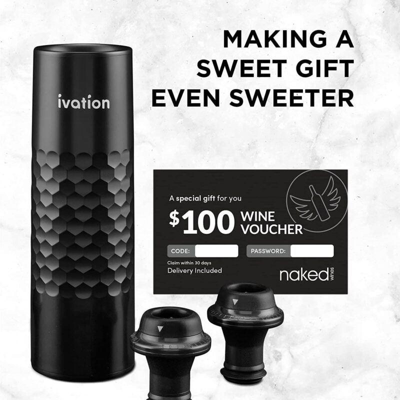 Ivation Rechargeable Wine Pump with Wine Bottle Stopper / Wine Bottle Sealer - Image 3