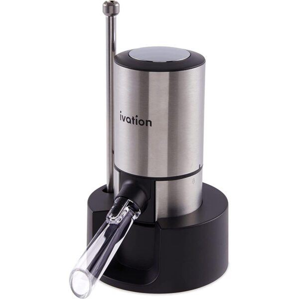 Ivation Wine Aerator and Dispenser Spout, Electric Wine Pourer and Stopper