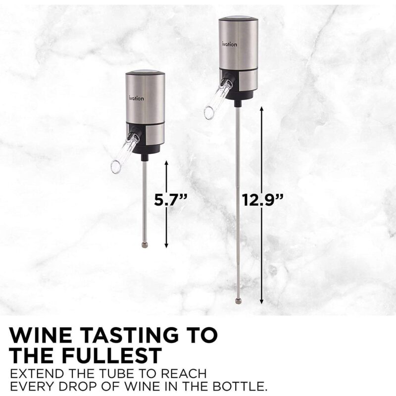 Ivation Wine Aerator and Dispenser Spout, Electric Wine Pourer and Stopper - Image 3