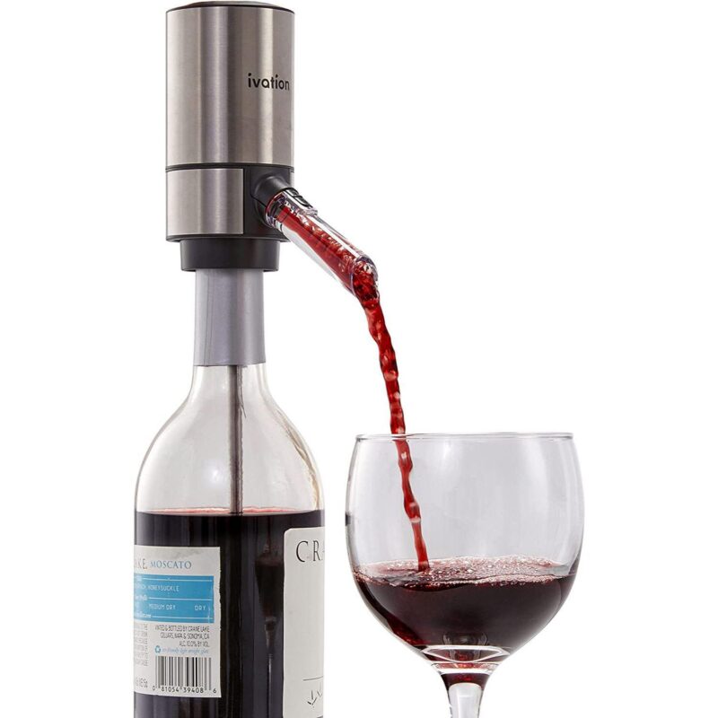 Ivation Wine Aerator and Dispenser Spout, Electric Wine Pourer and Stopper - Image 2