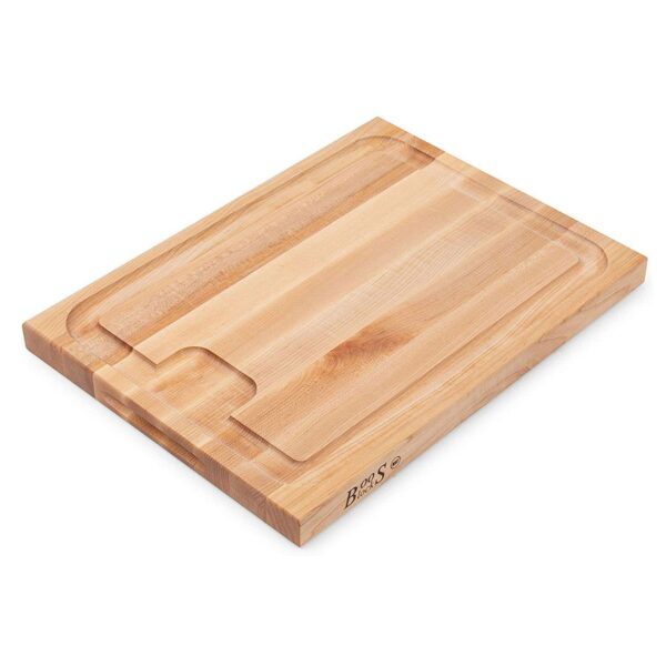 John Boos Au Jus Rectangular Cutting/Carving Board with Juice Groove, Maple Wood