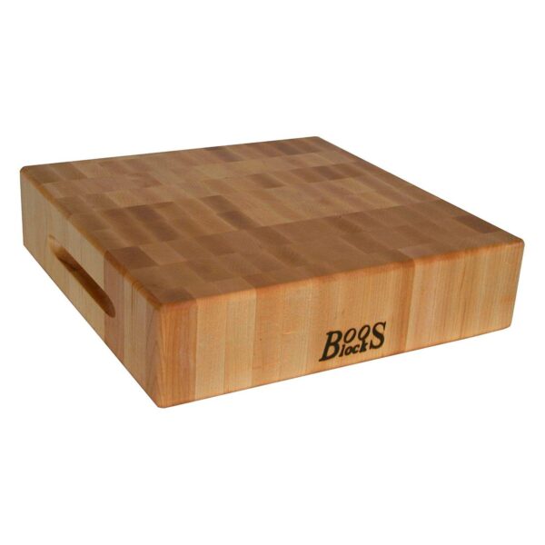 John Boos Classic Collection 12 x 12 Inch Wood Chopping Block, Maple Wood Grain