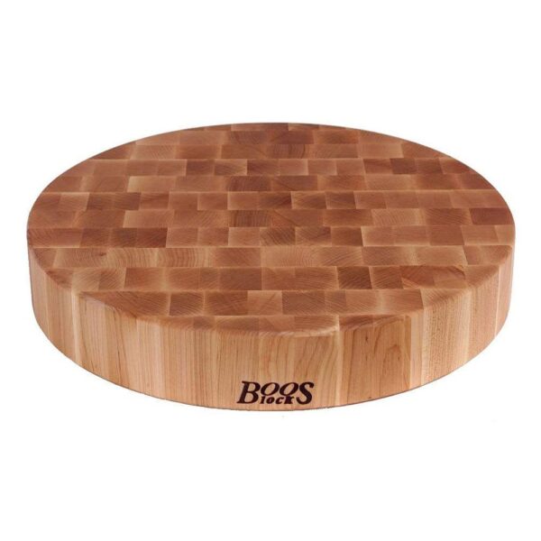 John Boos Classic Collection 18 Inch Wood Round Chopping Block, Maple Wood Grain