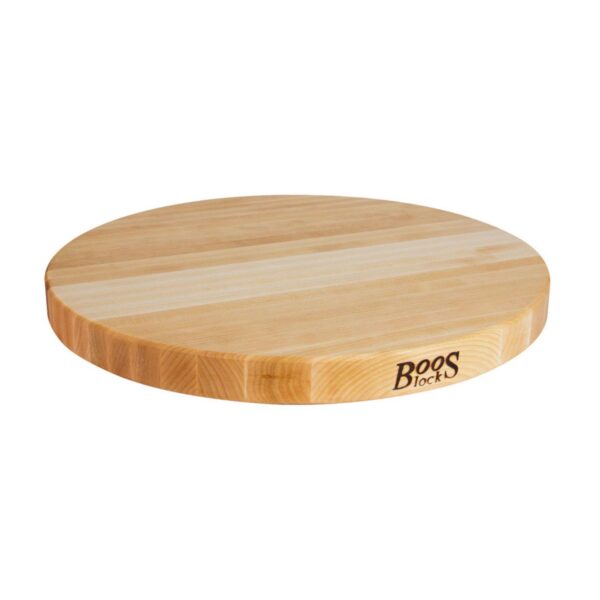 John Boos R Board 18  Diameter 1.5  Thick Reversible Round Cutting Board, Maple