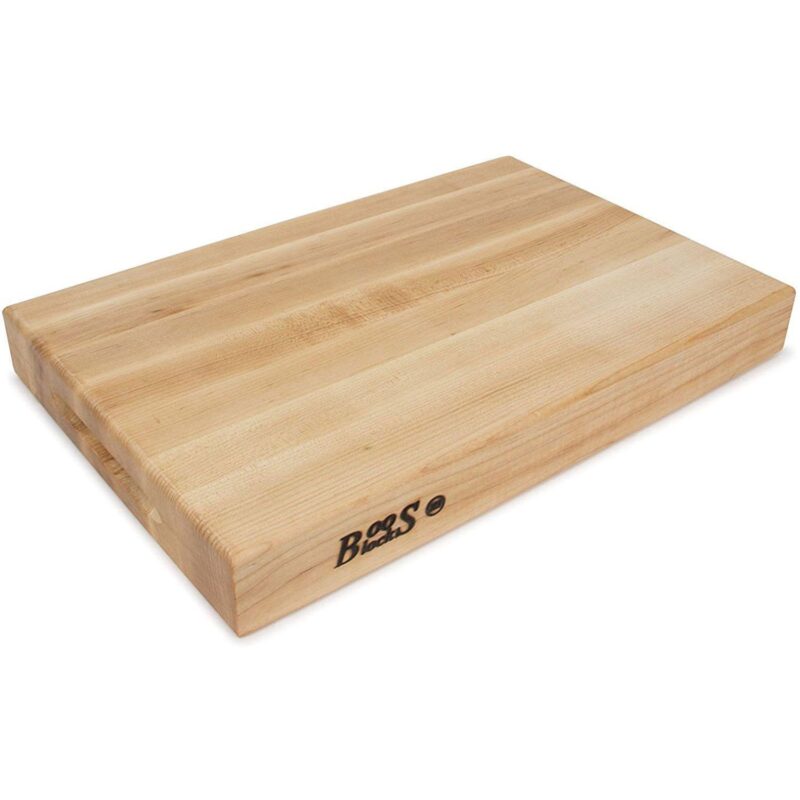 John Boos Reversible 18 Inch Wide Flat Edge Grain Cutting Board, Maple Wood