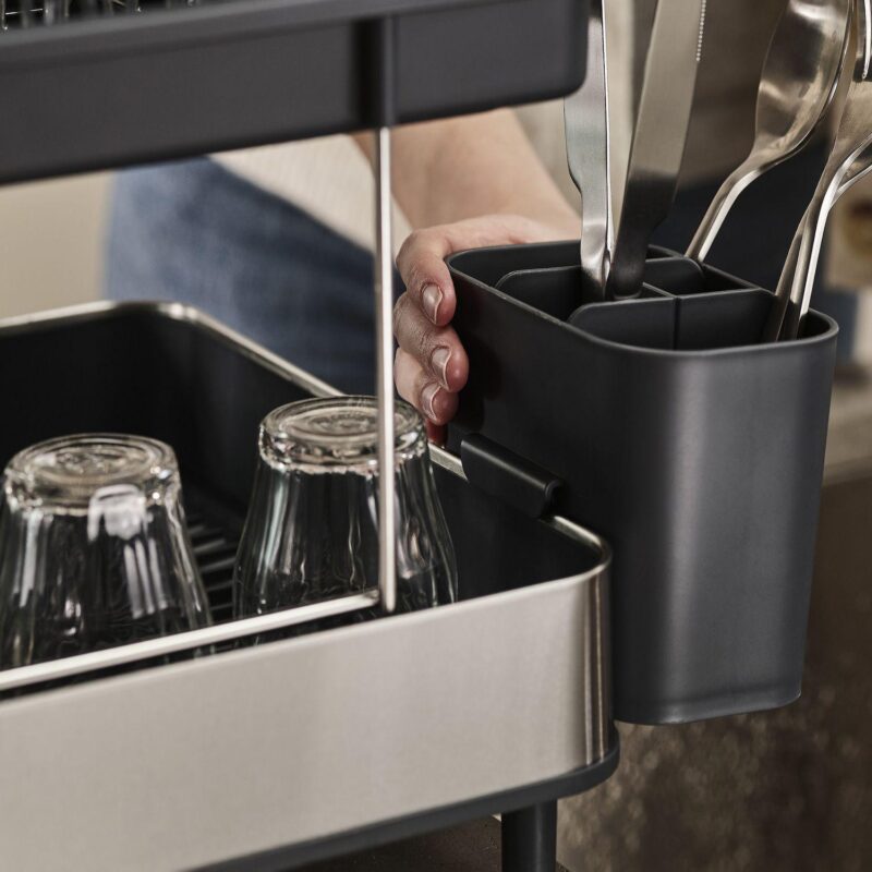 Joseph Joseph Excel Steel 2-Tier Stainless Steel Dish Rack - Image 4