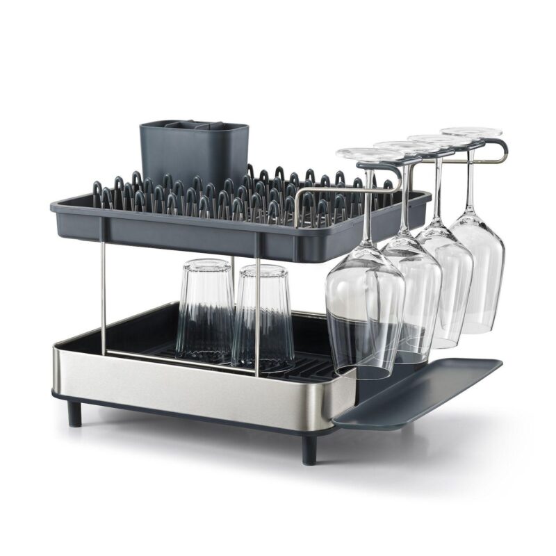 Joseph Joseph Excel Steel 2-Tier Stainless Steel Dish Rack - Image 3