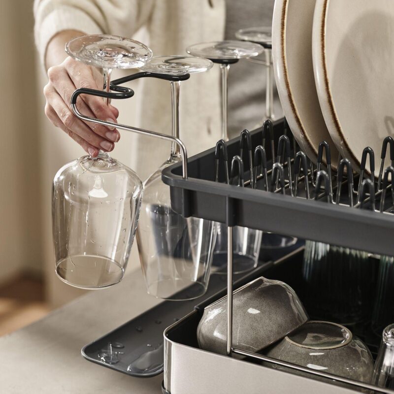 Joseph Joseph Excel Steel 2-Tier Stainless Steel Dish Rack - Image 5