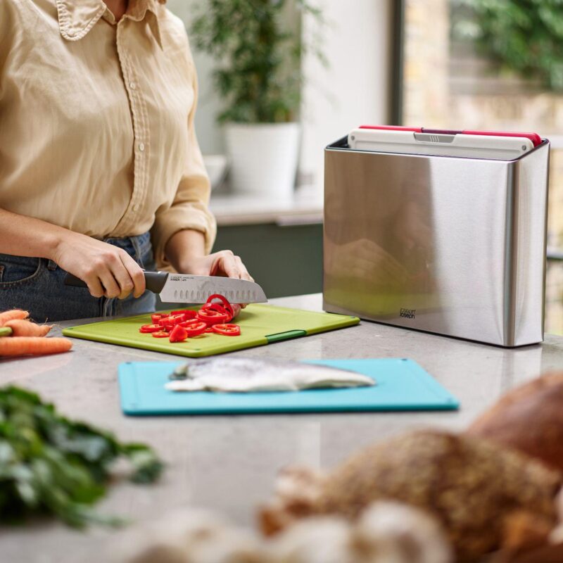 Joseph Joseph Folio Icon Steel 4-piece Chopping Board Set with Stainless Steel Storage Case - Image 4