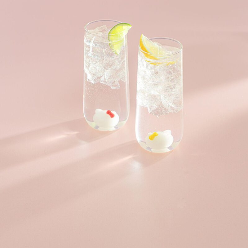 JoyJolt Hello Kitty and Mimmy 3D Icon Tall Drinking Glasses - Image 6