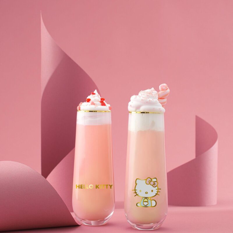 JoyJolt Hello Kitty Stay Gold Stemless Flutes - Image 6