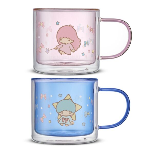 JoyJolt Hello Kitty and Friends LittleTwinStars Double Wall Coffee Mug Set