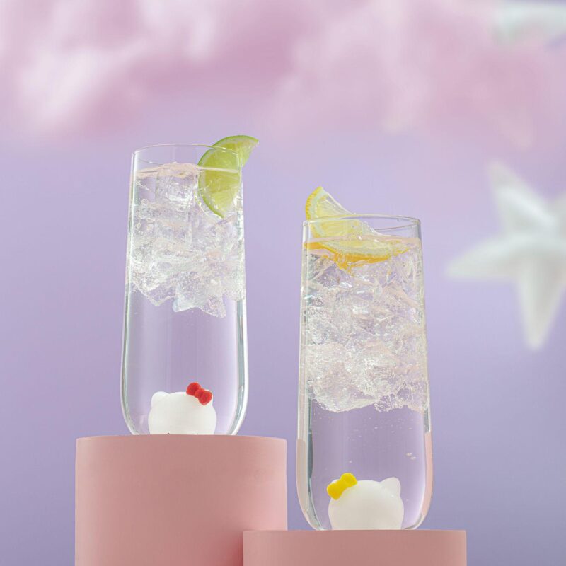 JoyJolt Hello Kitty and Mimmy 3D Icon Tall Drinking Glasses - Image 5