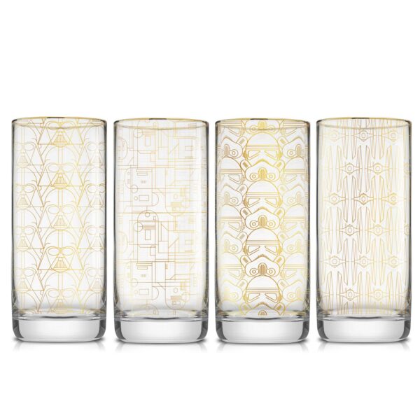 JoyJolt Star Wars Deco 4-pc. Tall Drinking Glass Set