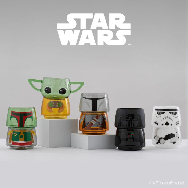 JoyJolt Star Wars Storm Trooper Stackable Glasses 2-piece Set - Image 5