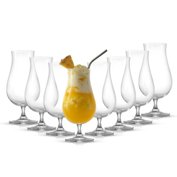 JoyJolt Terran 8-pc. Premium Hurricane Cocktail Glass Set