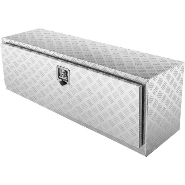 KFFKFF Underbody Truck Storage, 48 x17 x18 , Aluminum Diamond Plate Toolbox, Lock and Keys Included, Waterproof for Trucks, Vans, Trailers