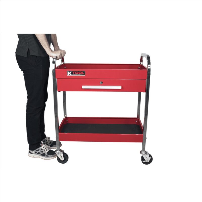 K-Tool KTI-75105 Steel Service Tool Cart w/ 1-Drawer and 2-Shelves - Image 8