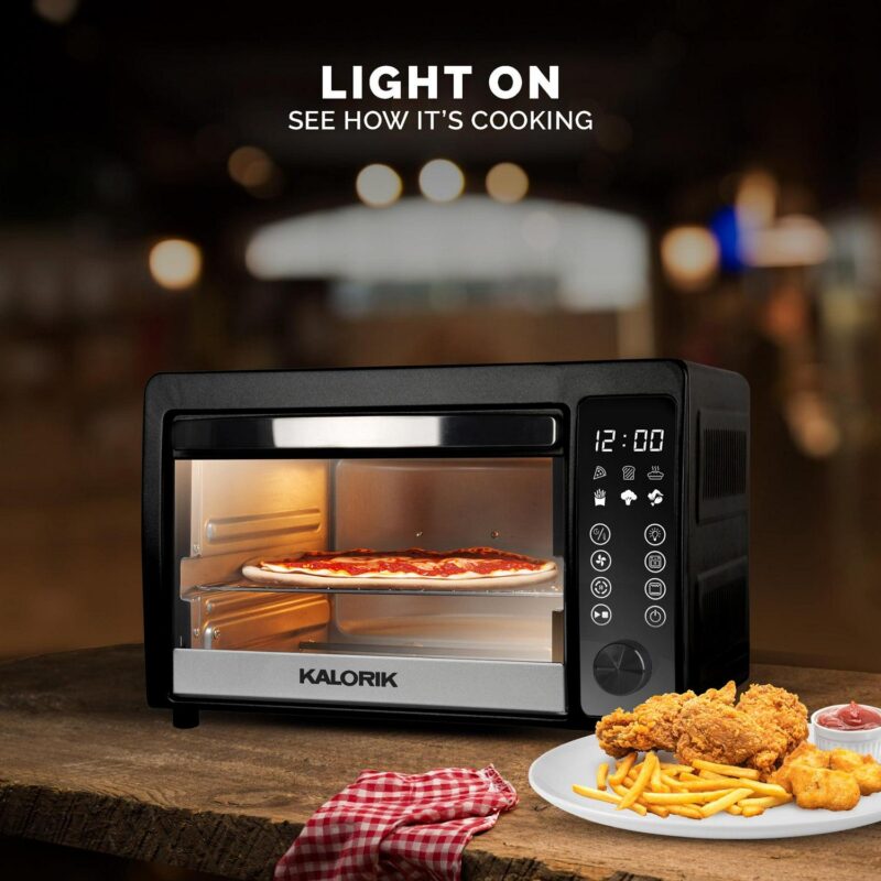 KalorikA 22-Quart Digital Touchscreen Air Fryer Toaster Oven, Black - Image 7