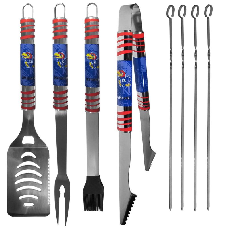 Kansas Jayhawks Tailgater 8-Piece BBQ Grill Set - Image 2
