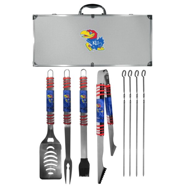 Kansas Jayhawks Tailgater 8-Piece BBQ Grill Set