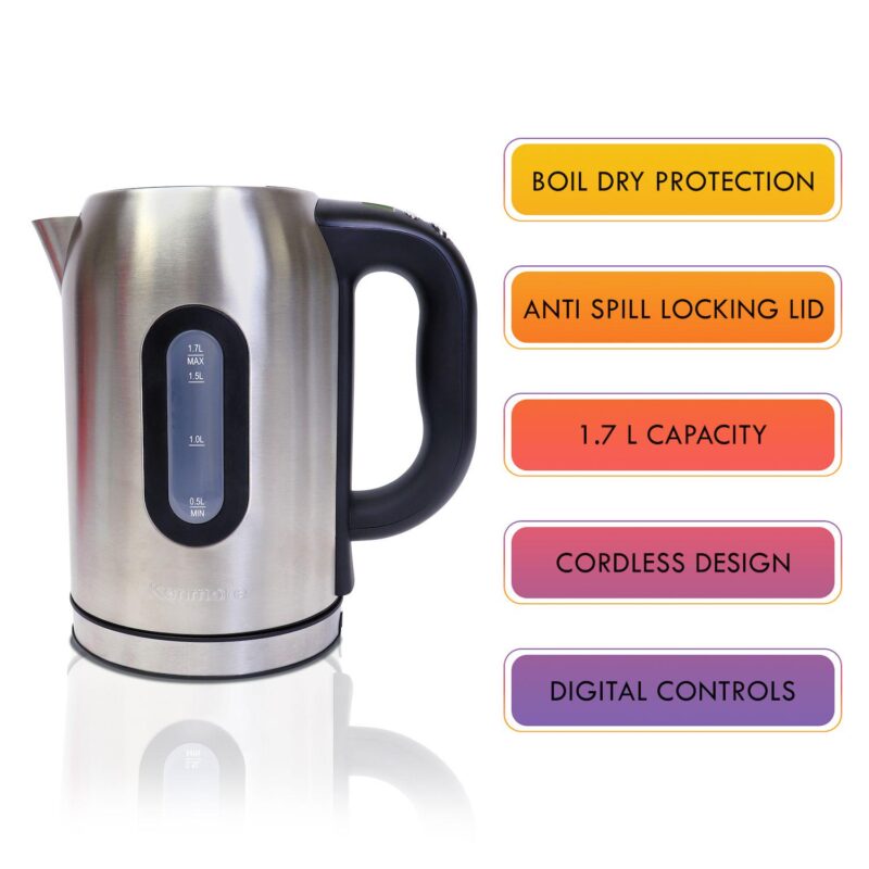 Kenmore 1.7L Cordless Electric Tea Kettle with 6 Temperature Pre-Sets - Image 6