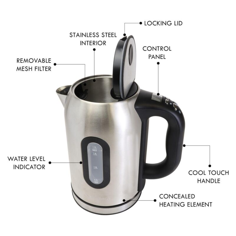 Kenmore 1.7L Cordless Electric Tea Kettle with 6 Temperature Pre-Sets - Image 9
