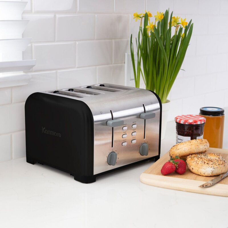 Kenmore 4-Slice Dual Control Wide-Slot Stainless Steel Toaster - Image 2