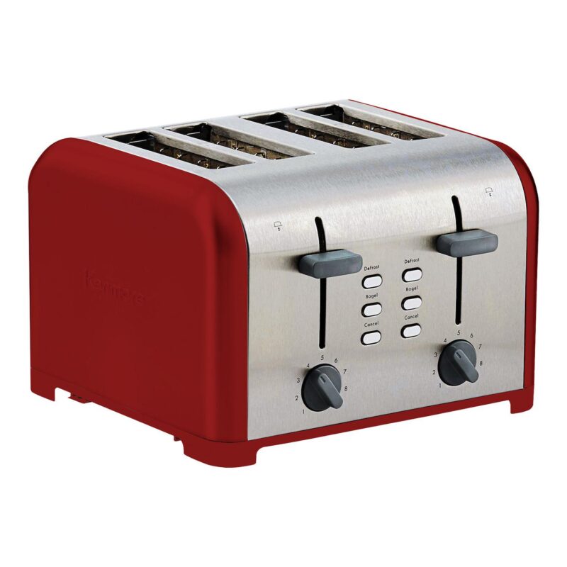 Kenmore 4-Slice Dual Control Wide-Slot Stainless Steel Toaster - Image 9