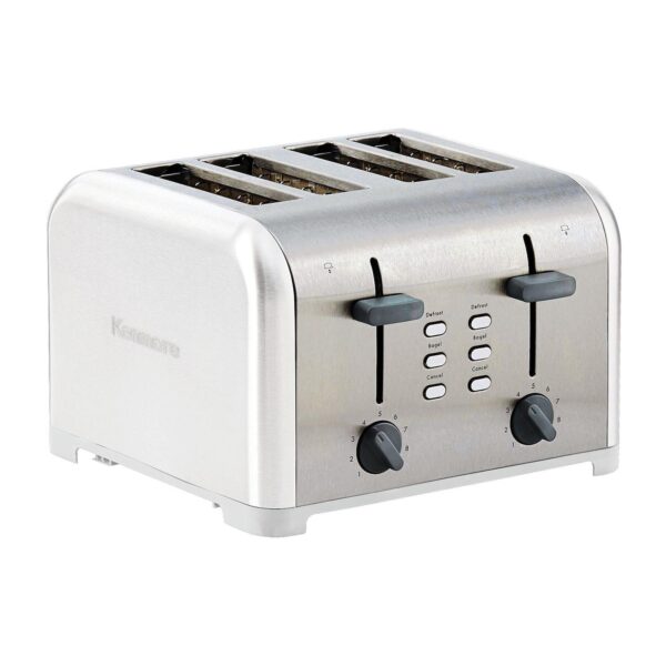 Kenmore 4-Slice Dual Control Wide-Slot Stainless Steel Toaster