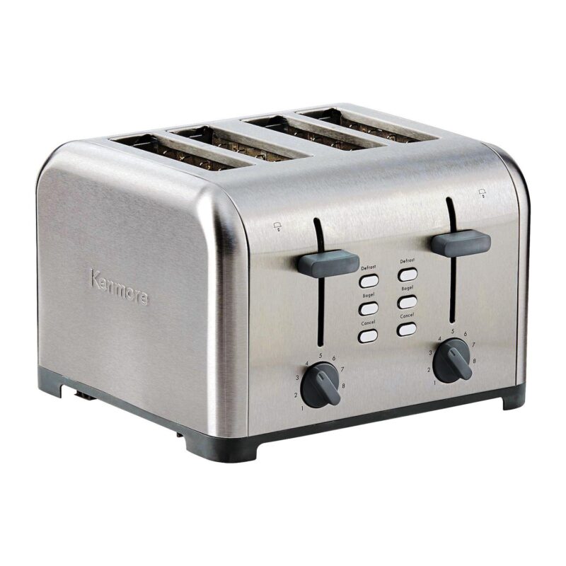 Kenmore 4-Slice Dual Control Wide-Slot Stainless Steel Toaster - Image 8