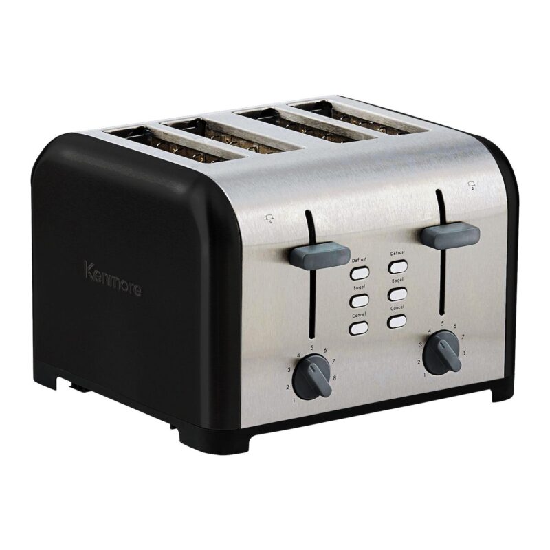 Kenmore 4-Slice Dual Control Wide-Slot Stainless Steel Toaster - Image 10