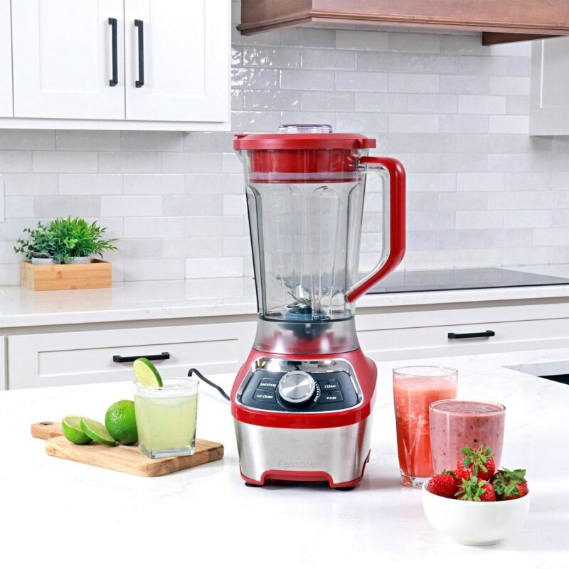 Kenmore 64 oz Stand Blender, 1200W, Smoothie, Ice Crush, Self-Clean Modes, Variable Speed, Red - Image 2