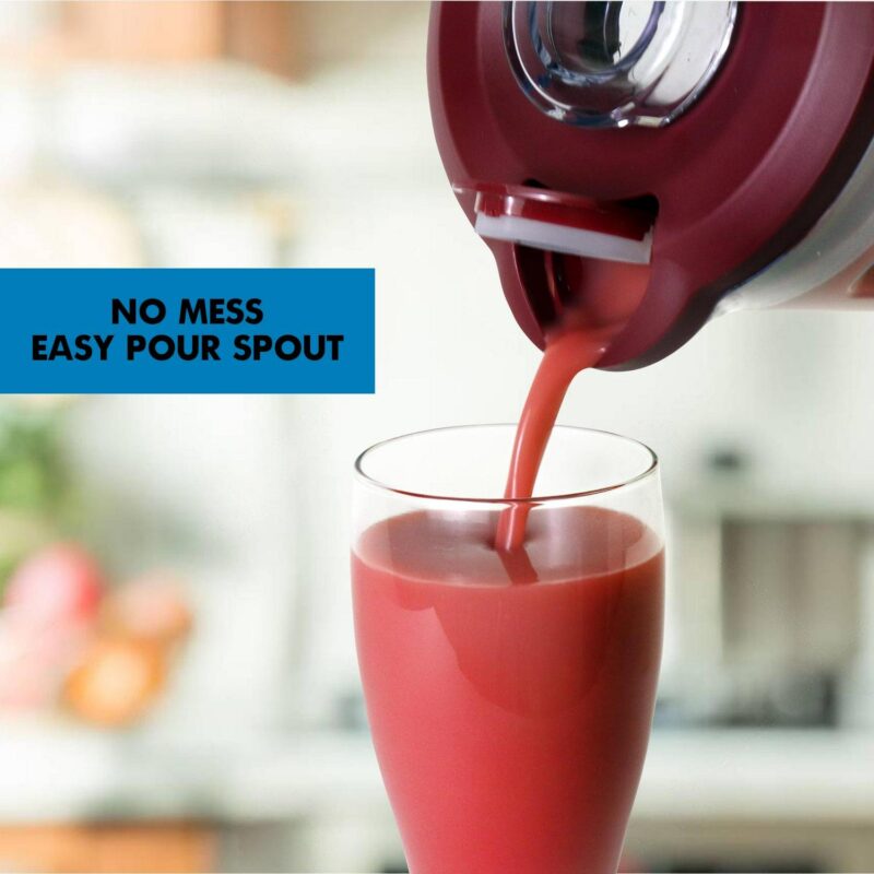 Kenmore 64 oz Stand Blender, 1200W, Smoothie, Ice Crush, Self-Clean Modes, Variable Speed, Red - Image 3
