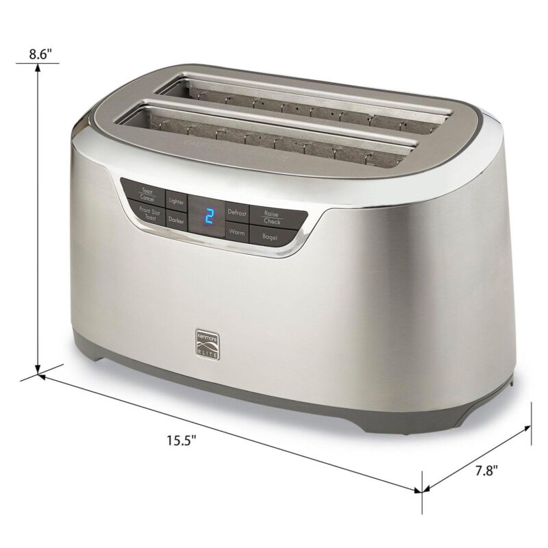 Kenmore Elite 4-Slice Long-Slot Stainless Steel Toaster - Image 8