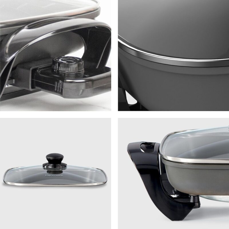 Kenmore Nonstick Electric Skillet with Glass Lid - Image 4