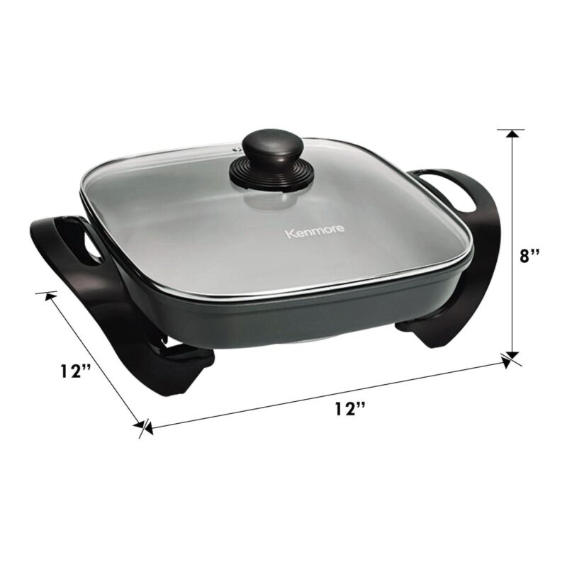 Kenmore Nonstick Electric Skillet with Glass Lid - Image 5