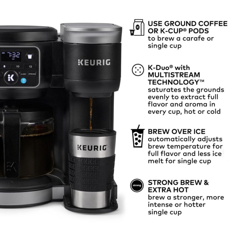 Keurig K-Duo Gen 2 Hot and Iced Single Serve and Carafe Coffee Maker - Image 2